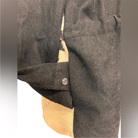 DAVI & DANI Dual Fabric Button Up Jacket W/Drawstring Waist Aztec Print on Back - Picture 9 of 12